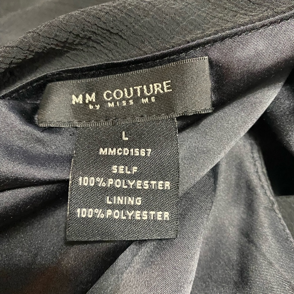 MM Couture One Shoulder Little Black Dress, Size L - Picture 4 of 4